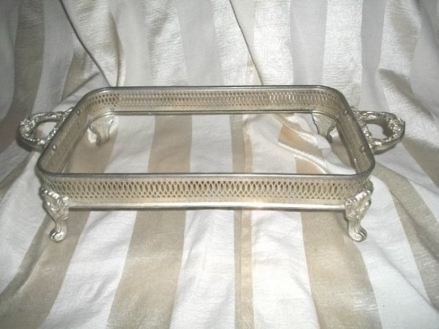 Vintage Silverplate Rectangular Casserole Dish Holder