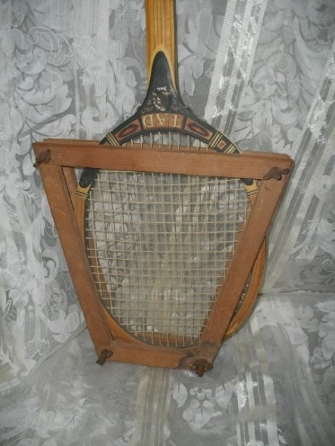 Vintage Wooden Tennis Racket
