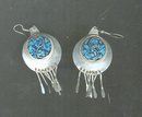 Vintage Silver & Turquoise Drop Earrings