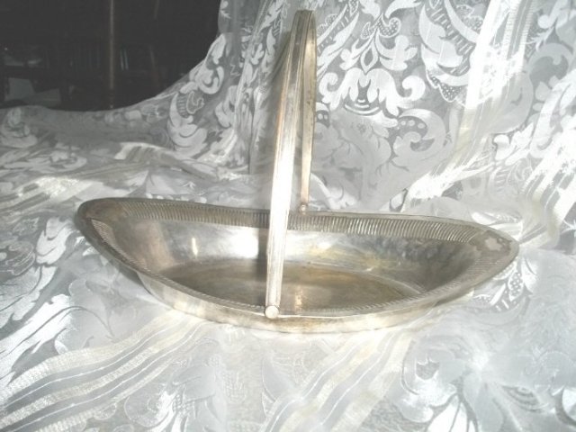 Vintage 1850's Silverplate Cake Basket