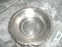 Vintage Silver Bowl w/Ornate Border