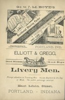 Vintage Ad for Barber Shop & Bath Rooms **& Livery Men