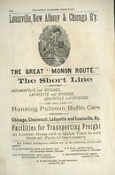 Vintage Advertisement for Louisville, New Albany & Chicago Railway