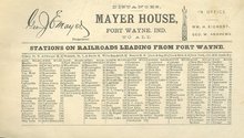 Vintage Advertising Ad for Railroad Stations Distance Chart