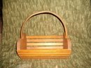 Vintage Wooden Heart Basket