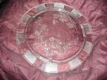 Vintage Federal Glass Sharon Cake Plate