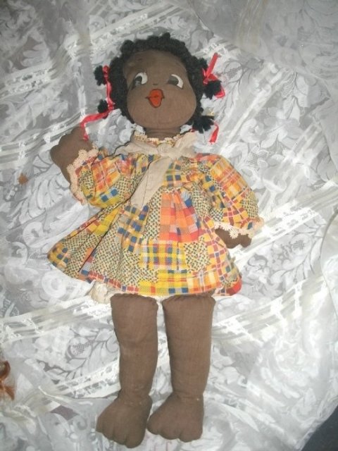 Vintage Hand Made African American Baby Doll