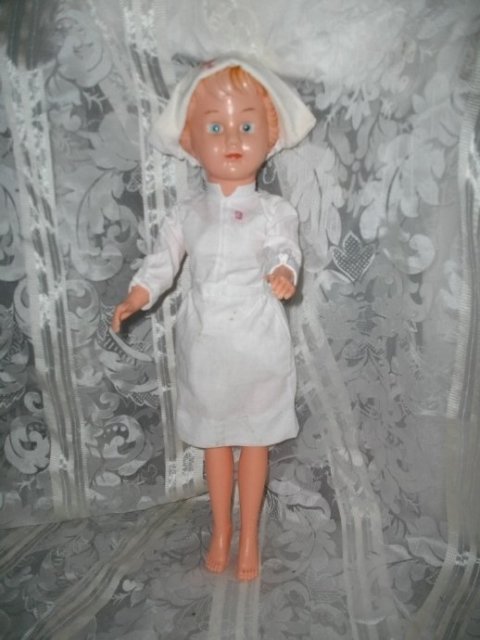 Vintage Soft Plastic Nurse Doll