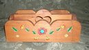 Vintage Handmade & HandPainted Wooden Carrier