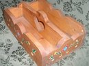 Vintage Handmade & HandPainted Wooden Carrier