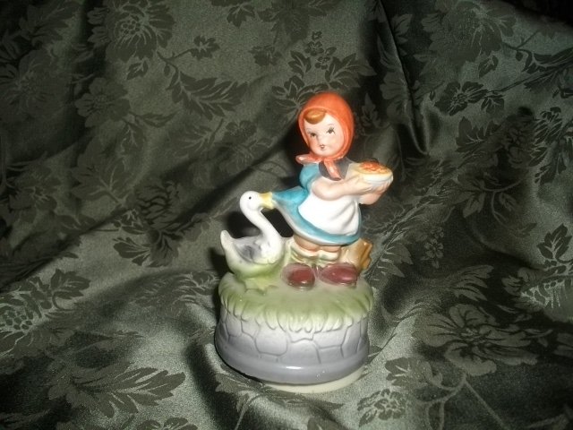 Vintage Porcelain Hummel Style Musical Figurine