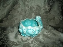 Vintage Ceramic Frog & Water Lilly Planter