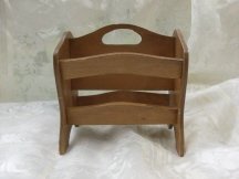 Vintage Small Wooden Magazine Holder