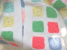 Vintage Hand Crocheted Granny Square Jacket