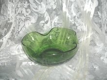 Vintage Free Form Green Glass Bowl
