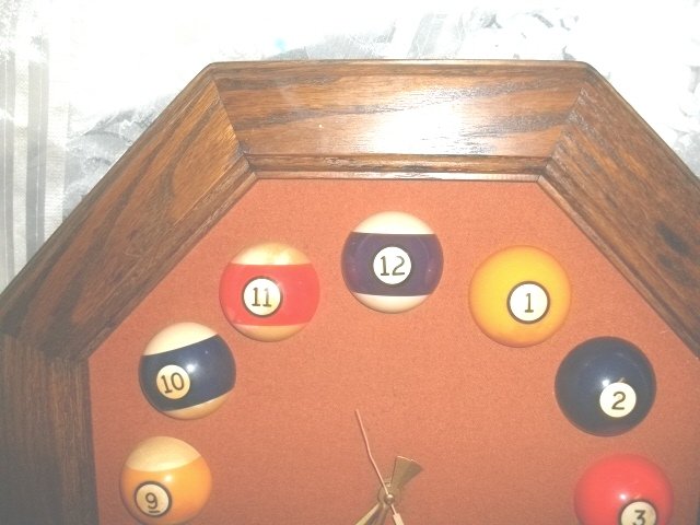 Billiards Game Room Wall Clock