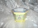 Handpainted Yellow Porcelain Planter