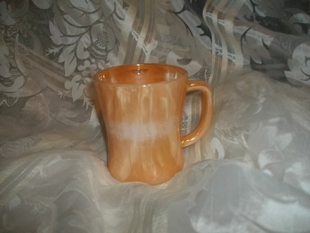 Vintage Fire King Peach Luster Mug