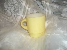 Vintage Fire King Yellow Stackable Coffee Mug