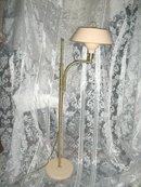 Vintage Adjustable Floor Lamp w/Metal Shade
