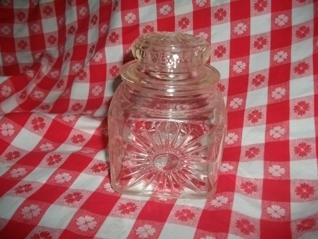 Vintage Small Square Glass Canister