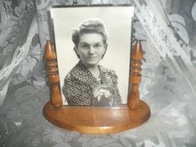 Vintage Wood & Glass Picture Frame