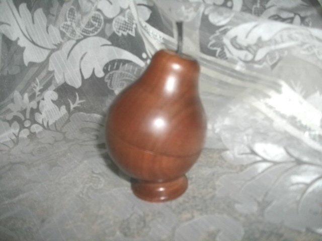 Vintage Carved Wood Pear
