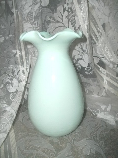 Vintage Jadeite Type Glass Vase