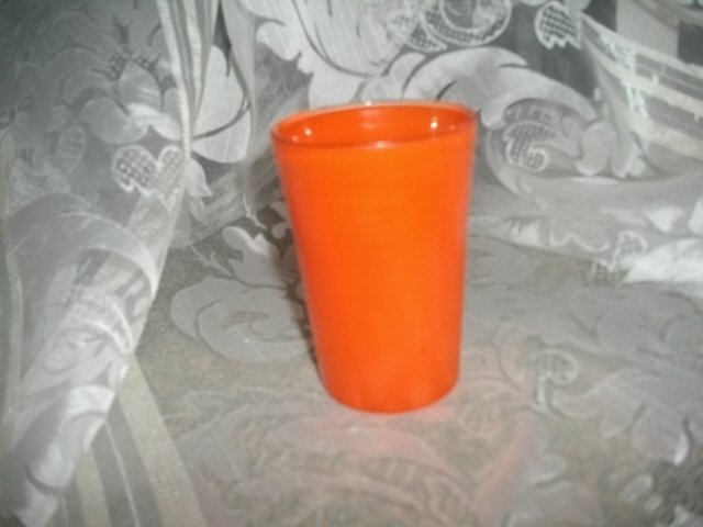 Vintage Bright Orange Juice Glass