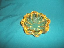 Vintage Yellow Glass Ashtray