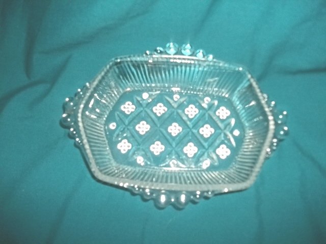 Vintage Beaded Glass Dish