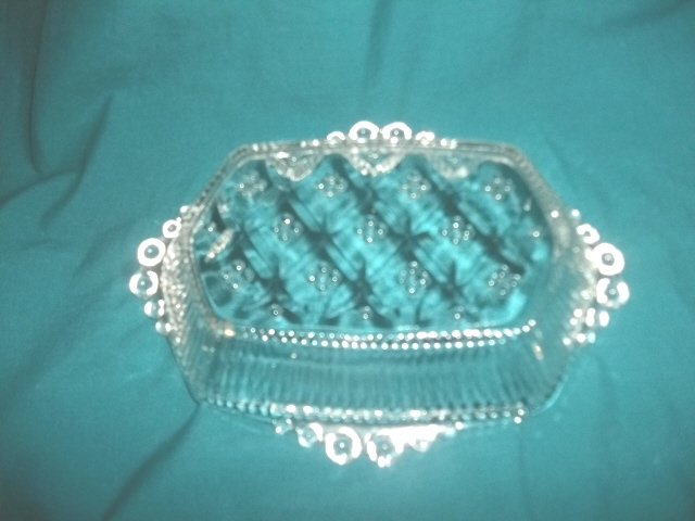 Vintage Beaded Glass Dish