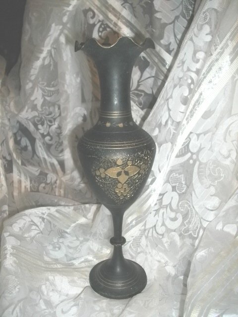 Vintage Fancy Brass Vase