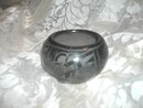 Vintage Ildefonso Pueblo Black Pottery Bowl