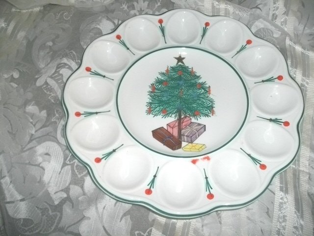 Vintage Italian Christmas Serving Trah