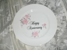 Vintage Happy Anniversary Plate