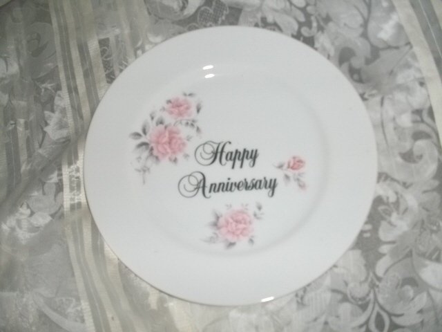 Vintage Happy Anniversary Plate