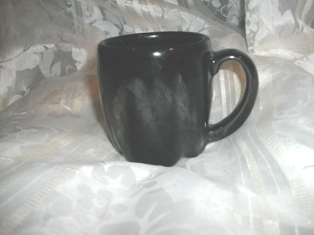 Vintage Black Frankoma Pottery Mug
