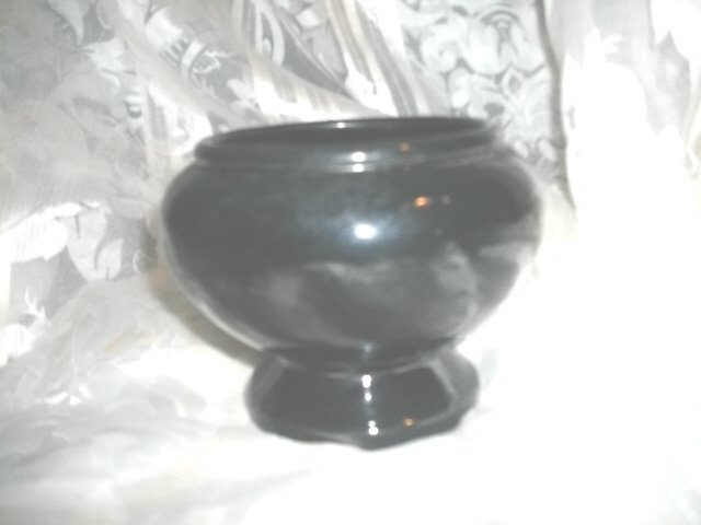 Vintage Black Frankoma Pottery Vase or Planter