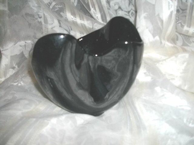 Vintage Black Frankoma Pottery Vase