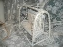 White Wicker Doll Swing
