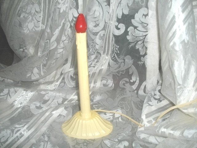 Vintage Plastic Christmas Candle Light