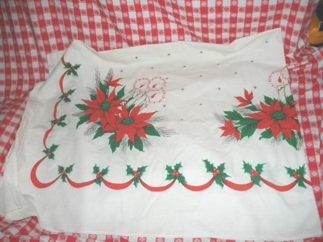 Vintage Christmas Tablecloth