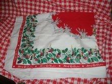 Vintage Christmas Tablecloth
