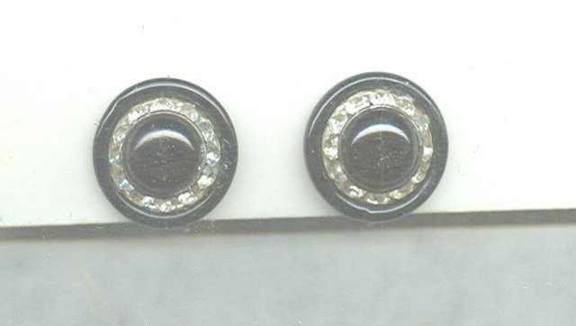 Vintage Black Art Deco Earrings