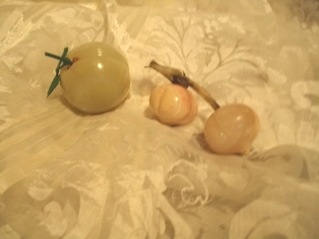 Vintage Carved Alabaster Fruit **3 Pieces