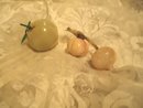 Vintage Carved Alabaster Fruit **3 Pieces