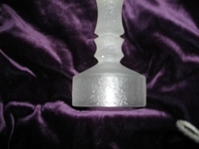 Vintage Frosted Art Glass Candle Holders
