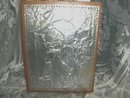 Pressed Metal Picture on Wood
