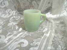 Vintage Green Fire King Mug